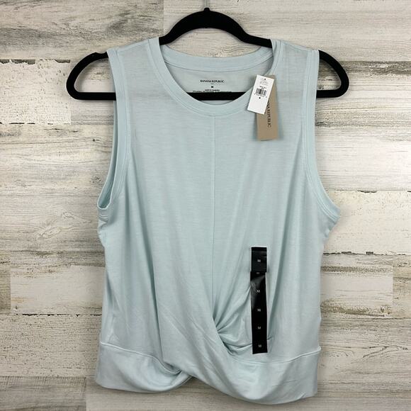 Banana Republic Tops - Banana Republic womens medium sleeveless tie front lightweight tank top blouse